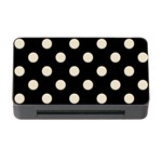 Polka Dots - Pearl Brown on Black Memory Card Reader with CF