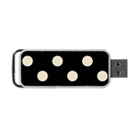 Polka Dots - Pearl Brown on Black Portable USB Flash (Two Sides)