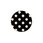 Polka Dots - Pearl Brown on Black Golf Ball Marker (4 pack)