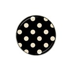 Polka Dots - Pearl Brown on Black Hat Clip Ball Marker (10 pack)