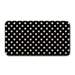 Polka Dots - Pearl Brown on Black Medium Bar Mat