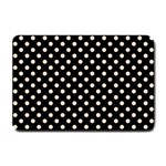 Polka Dots - Pearl Brown on Black Small Doormat