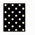 Polka Dots - Pearl Brown on Black Small Garden Flag (Two Sides)