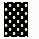 Polka Dots - Pearl Brown on Black Large Garden Flag (Two Sides)