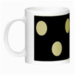 Polka Dots - Pearl Brown on Black Night Luminous Mug