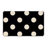 Polka Dots - Pearl Brown on Black Magnet (Rectangular)