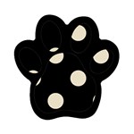 Polka Dots - Pearl Brown on Black Magnet (Paw Print)