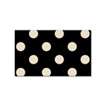 Polka Dots - Pearl Brown on Black Sticker Rectangular (10 pack)