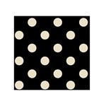 Polka Dots - Pearl Brown on Black Greeting Card 5  x 7 
