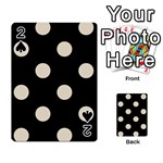 Polka Dots - Pearl Brown on Black Playing Cards 54 Designs