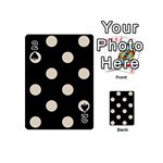Polka Dots - Pearl Brown on Black Playing Cards 54 (Mini)