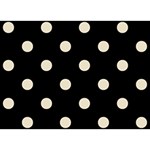 Polka Dots - Pearl Brown on Black Birthday Cake 3D Greeting Card (7x5)