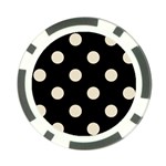 Polka Dots - Pearl Brown on Black Poker Chip Card Guard