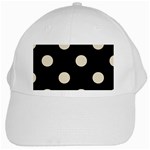 Polka Dots - Pearl Brown on Black Black Cap