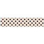 Polka Dots - Black on Almond Brown Flano Scarf (Small)