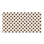 Polka Dots - Black on Almond Brown Satin Wrap