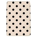 Polka Dots - Black on Almond Brown Removable Flap Cover (L)