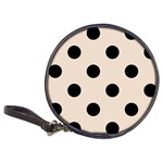 Polka Dots - Black on Almond Brown Classic 20-CD Wallet