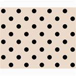 Polka Dots - Black on Almond Brown Collage 8  x 10 