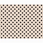 Polka Dots - Black on Almond Brown Collage 11  x 14 