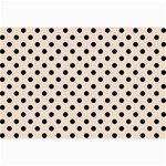 Polka Dots - Black on Almond Brown Collage 12  x 18 