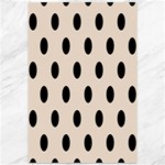 Polka Dots - Black on Almond Brown Canvas 12  x 18 