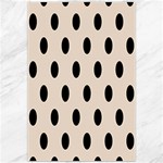 Polka Dots - Black on Almond Brown Canvas 20  x 30 