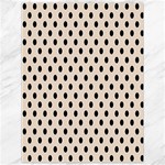 Polka Dots - Black on Almond Brown Canvas 36  x 48 
