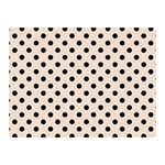 Polka Dots - Black on Almond Brown Double Sided Flano Blanket (Mini)