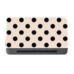 Polka Dots - Black on Almond Brown Memory Card Reader with CF