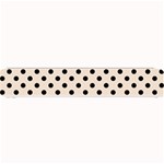 Polka Dots - Black on Almond Brown Small Bar Mat