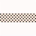 Polka Dots - Black on Almond Brown Medium Bar Mat