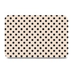 Polka Dots - Black on Almond Brown Plate Mat