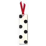 Polka Dots - Black on Almond Brown Small Book Mark