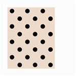 Polka Dots - Black on Almond Brown Small Garden Flag (Two Sides)