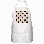 Polka Dots - Black on Almond Brown BBQ Apron