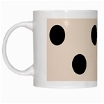 Polka Dots - Black on Almond Brown Black Mug