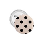 Polka Dots - Black on Almond Brown 1.75  Button