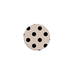 Polka Dots - Black on Almond Brown 1  Mini Magnet