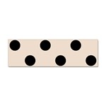 Polka Dots - Black on Almond Brown Sticker Bumper (10 pack)