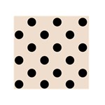 Polka Dots - Black on Almond Brown Greeting Card 5  x 7 