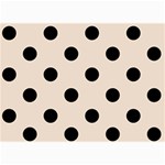 Polka Dots - Black on Almond Brown 5  x 7  Photo Cards