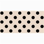 Polka Dots - Black on Almond Brown 4  x 8  Photo Cards