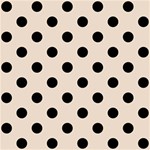 Polka Dots - Black on Almond Brown ScrapBook Page 8  x 8 