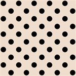 Polka Dots - Black on Almond Brown ScrapBook Page 12  x 12 