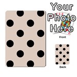 Polka Dots - Black on Almond Brown Multi-purpose Cards (Rectangle)