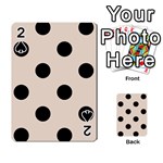 Polka Dots - Black on Almond Brown Playing Cards 54 Designs