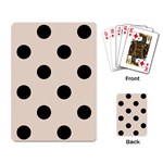 Polka Dots - Black on Almond Brown Playing Cards Single Design