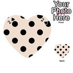 Polka Dots - Black on Almond Brown Playing Cards 54 (Heart)