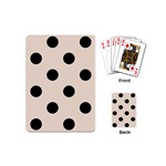 Polka Dots - Black on Almond Brown Playing Cards (Mini)